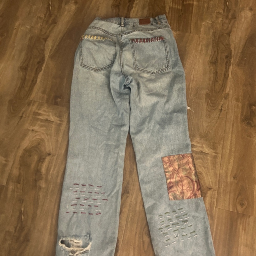 BDG patterned fitted cowboy jeans